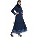 A-line casual abaya in Navy Blue 